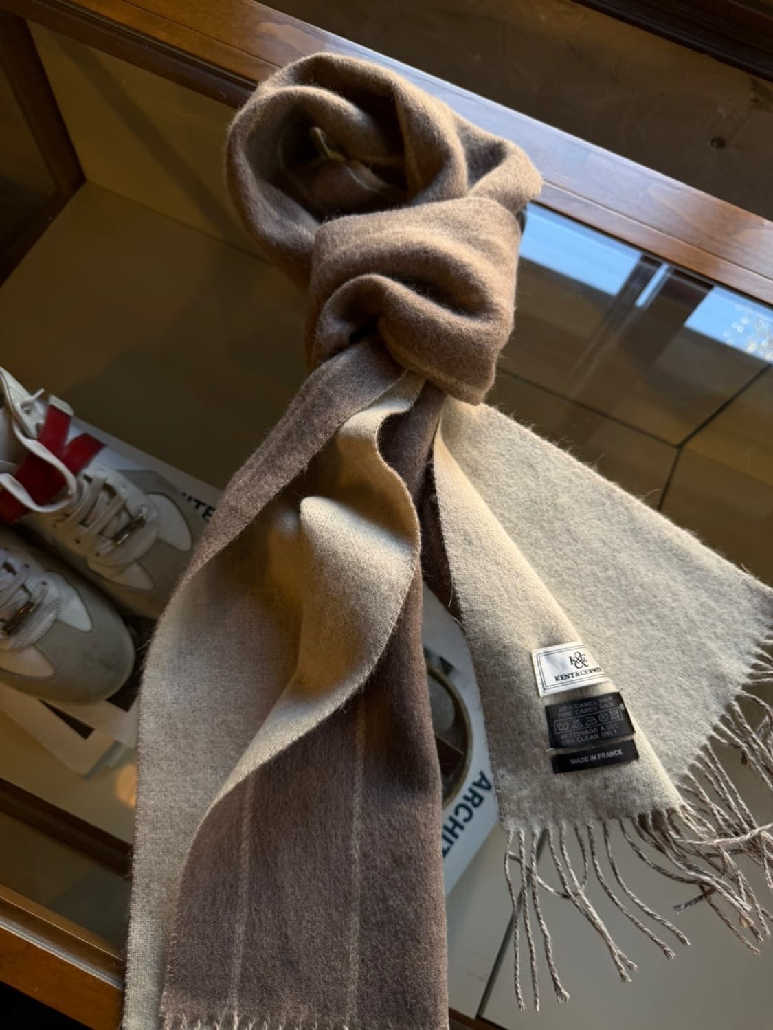 켄트앤커웬 프렌치 메이드 카멜헤어 머플러 상품이미지1