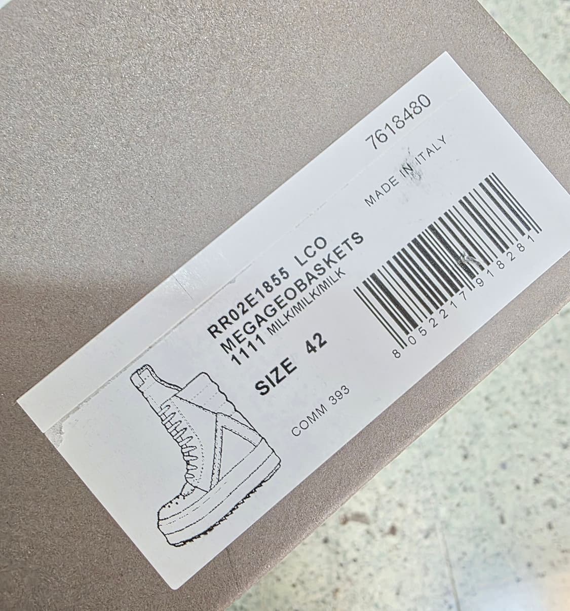 (미시착/새상품)릭오웬스 메가 지오바스켓 밀크 상품이미지9