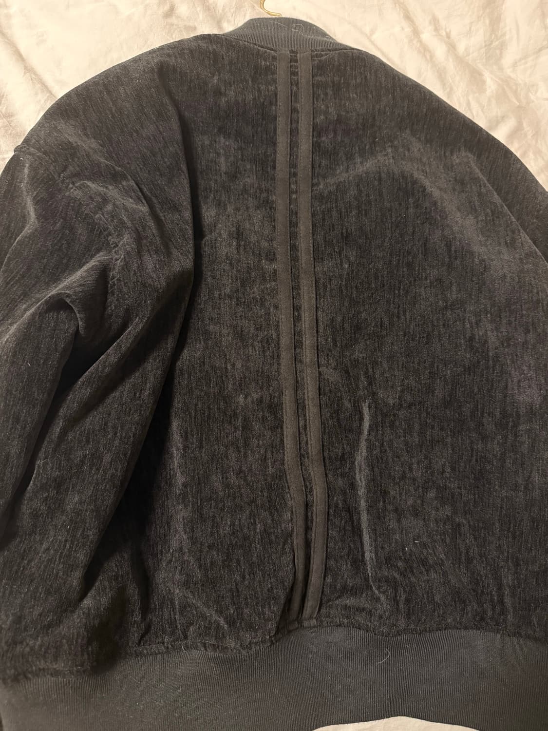 ETCE TRIMMING VELVET BOMBER (BLACK) 상품이미지5