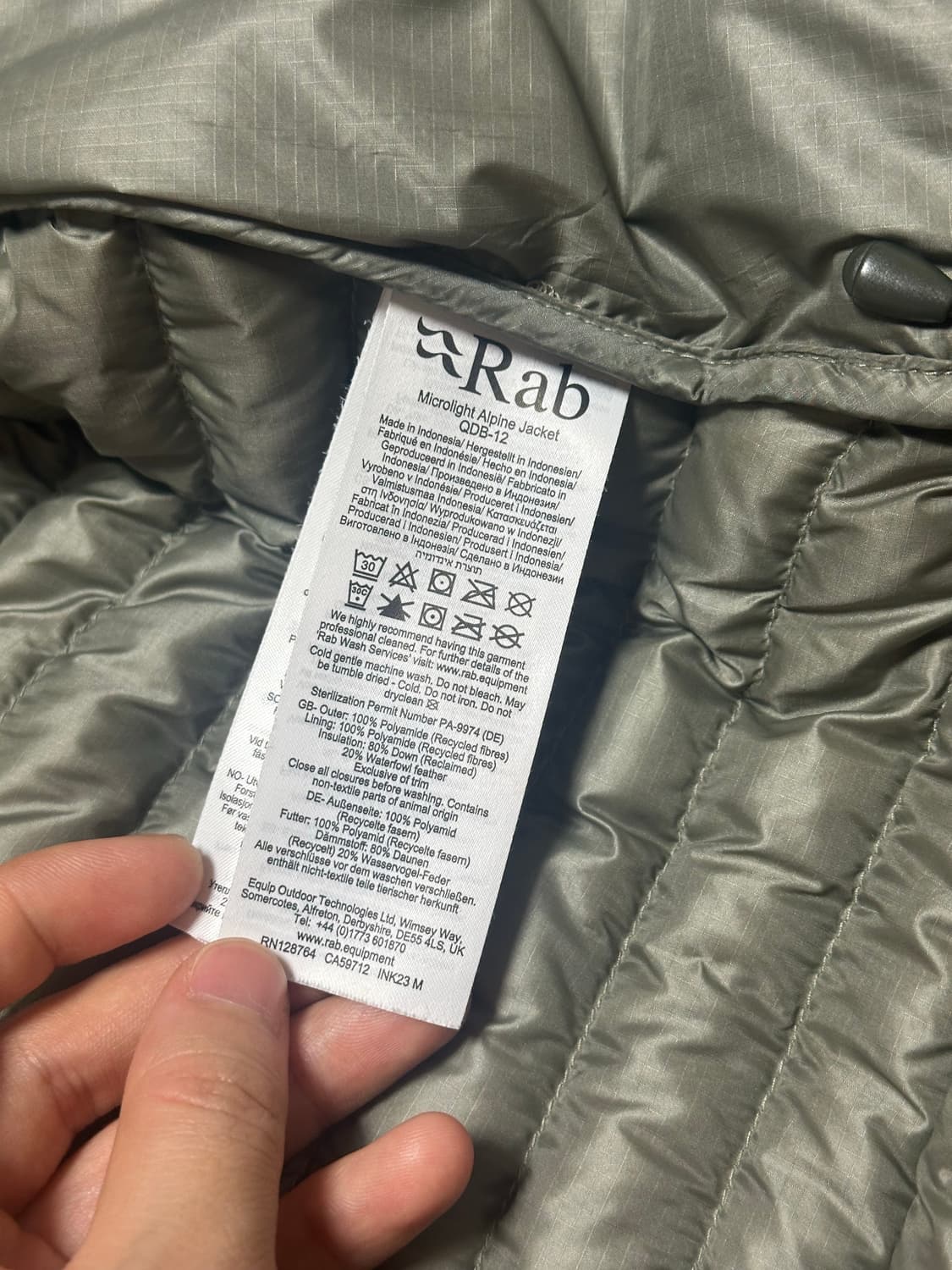 랩 마이크로라이트 알파인 자켓 라이트 카키 스톤 상품이미지2