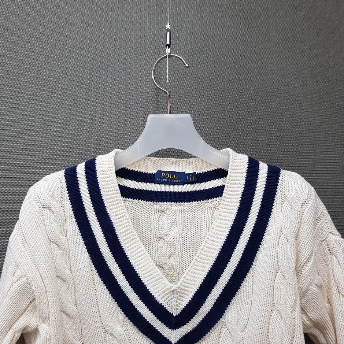 폴로 랄프로렌  케이블 브이넥 니트 S사이즈 상품이미지3