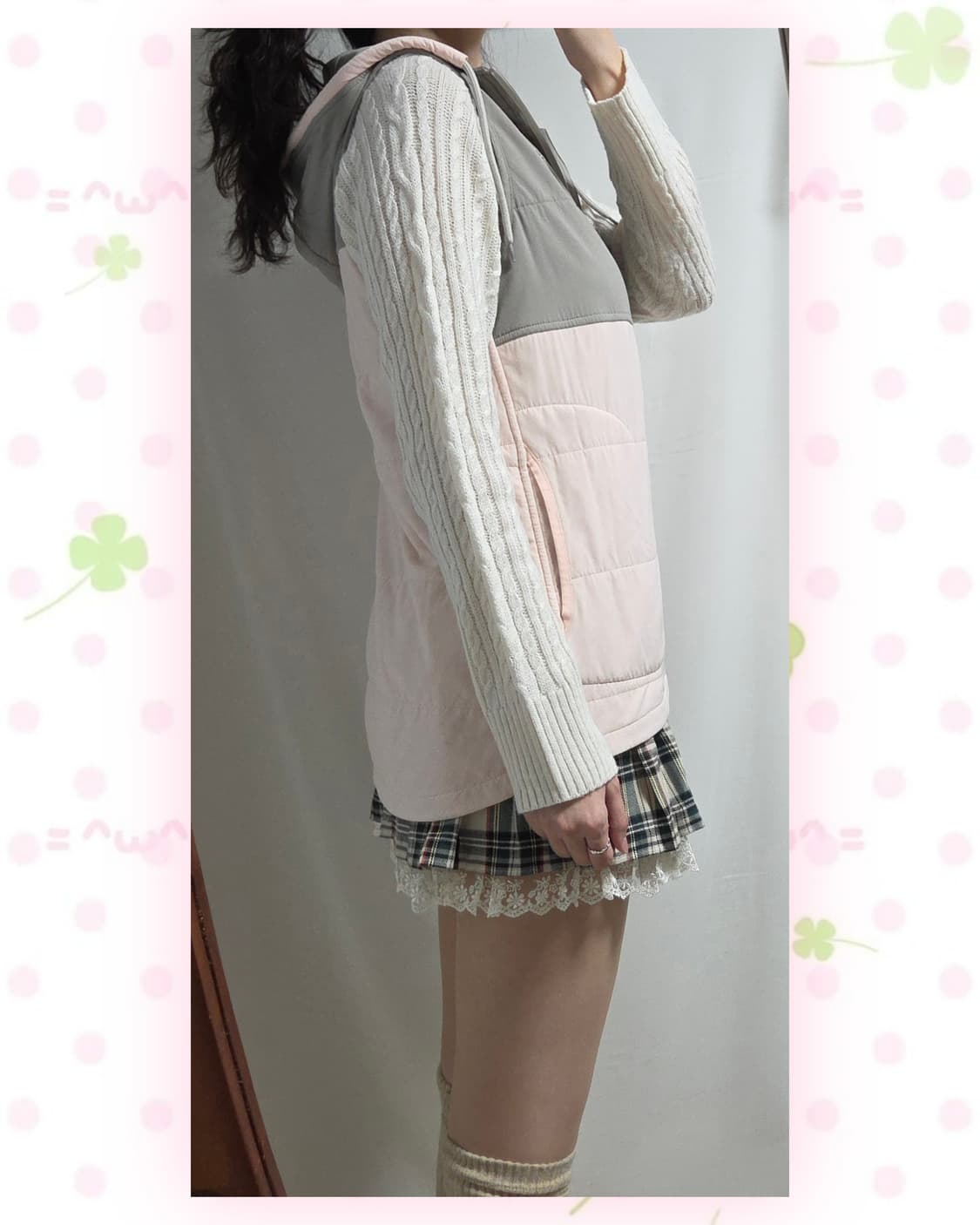 노스페이스 연핑크 조끼후드집업 상품이미지3