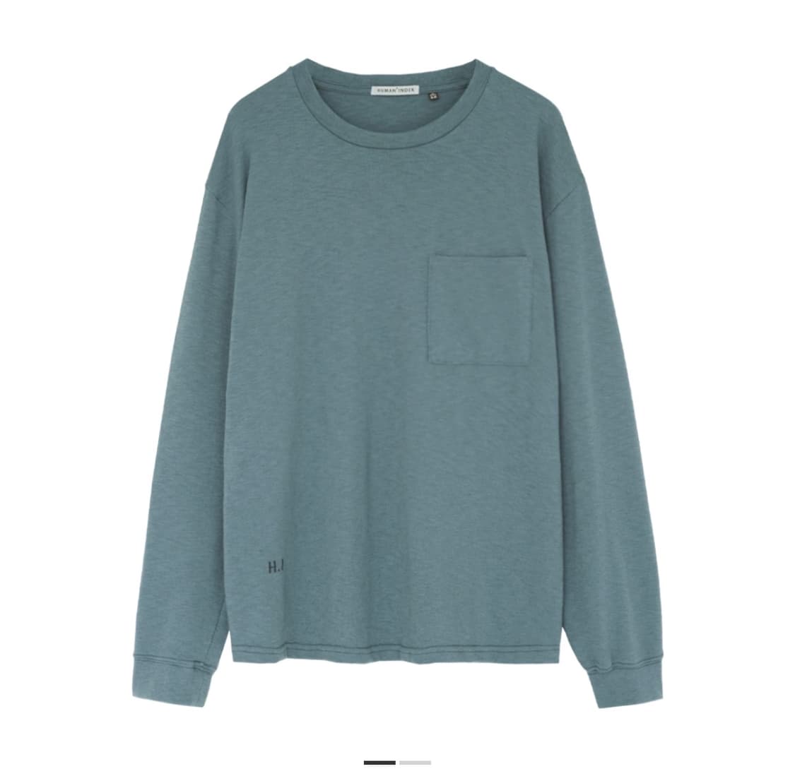 폴리테루 휴먼인덱스 휴먼 포켓 롱슬리브 제이드 블루 상품이미지1