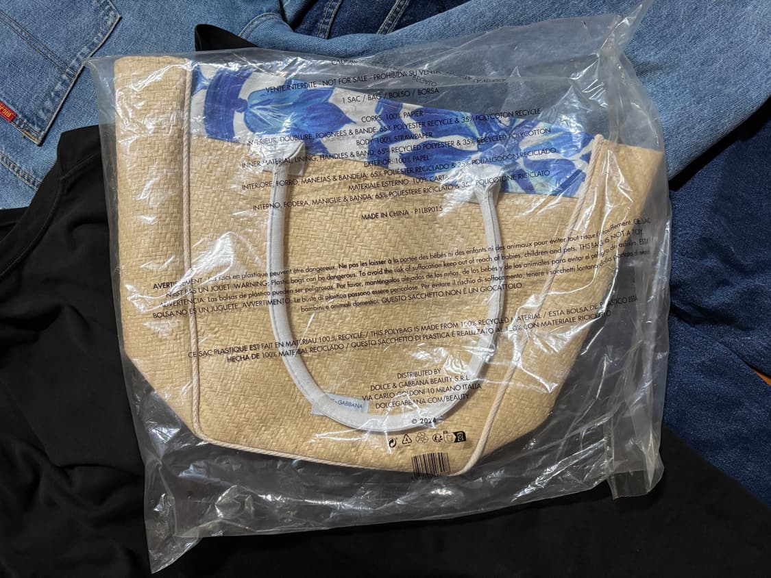 미사용) 돌체앤가바나 라피아 토트백 플라워 백  상품이미지1