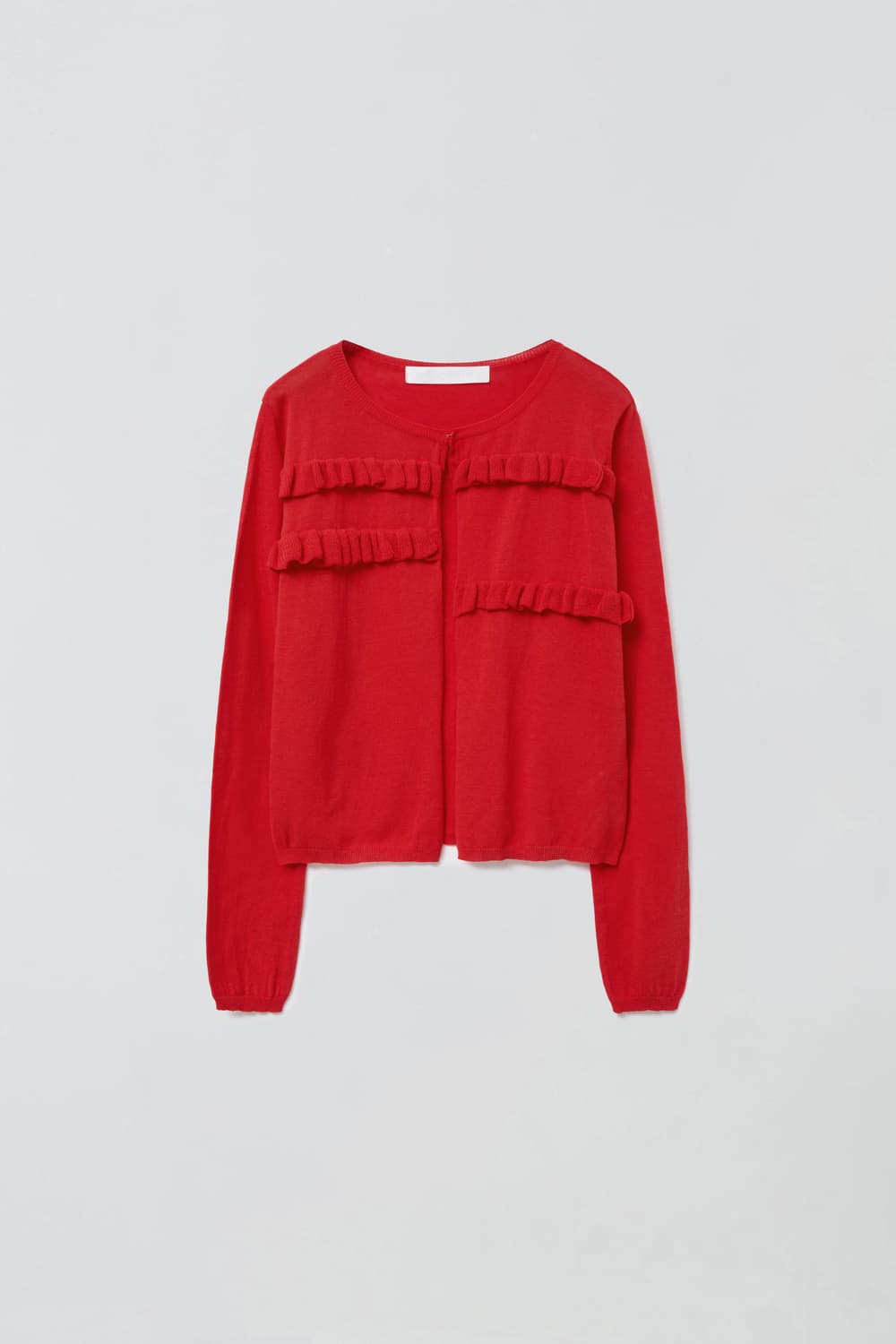 (새상품) 마조네 sheer frill 가디건 레드 상품이미지6