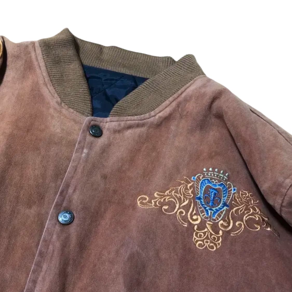 빈티지 자수 블루종 봄버 자켓 상품이미지3