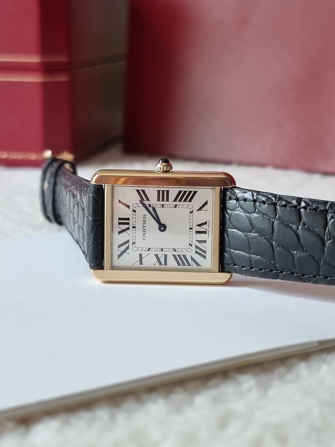 [까르띠에 정품보증서] 탱크솔로 18K 옐로우골드 L 쿼츠 남성시계 06 상품이미지3