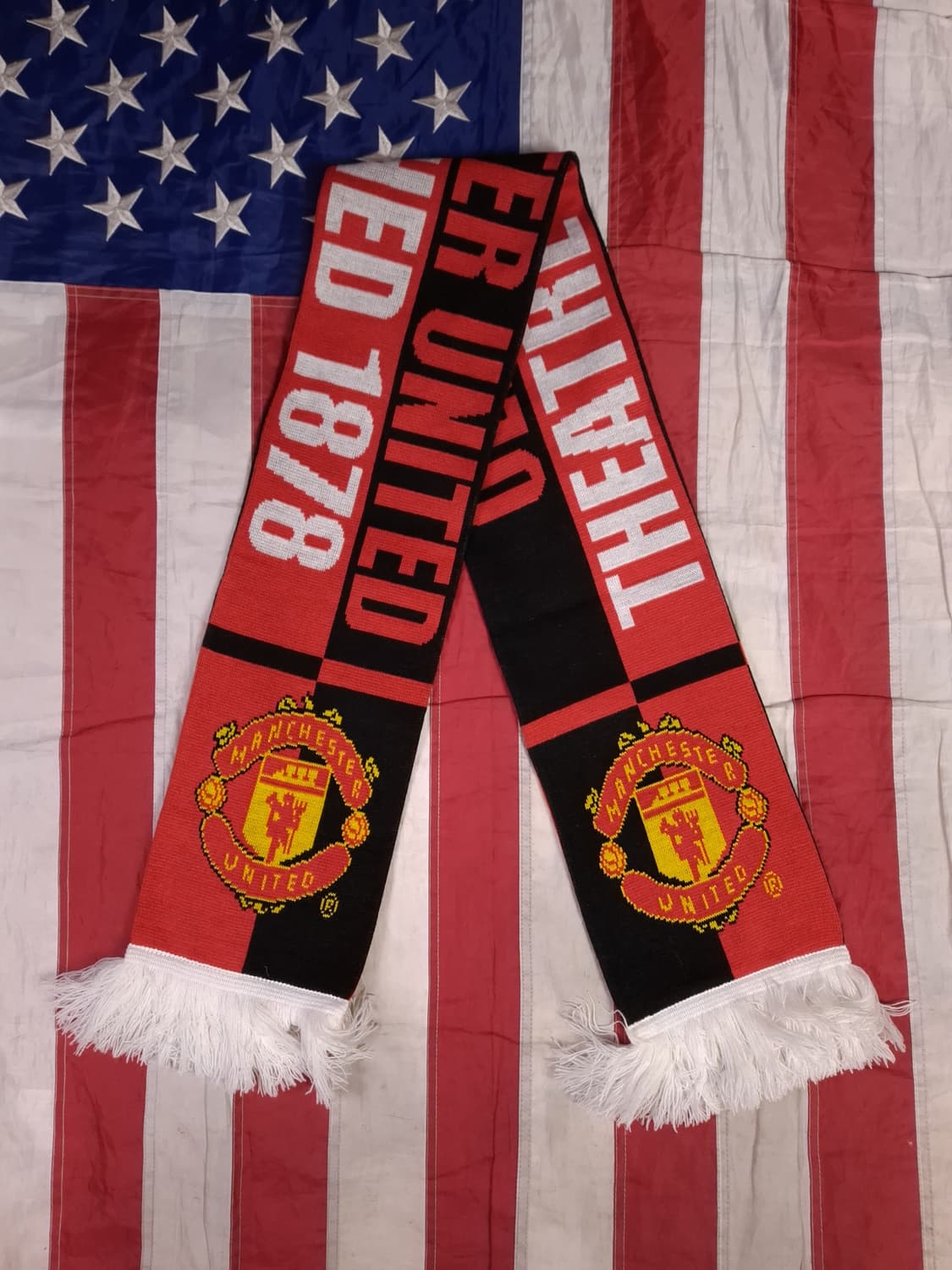 새제품급 오리지날 맨체스터유나이티드 리버서블 머플러 상품이미지1