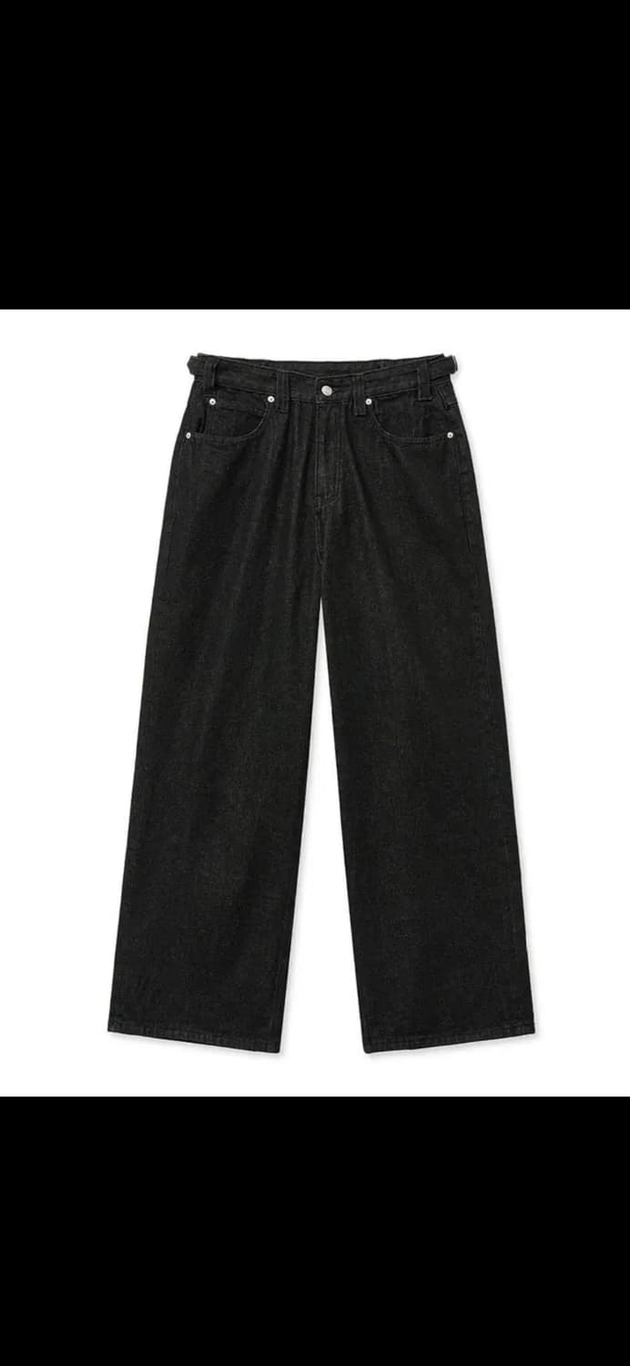 노운 와이드 데님팬츠 블랙 1size 새상품 상품이미지1