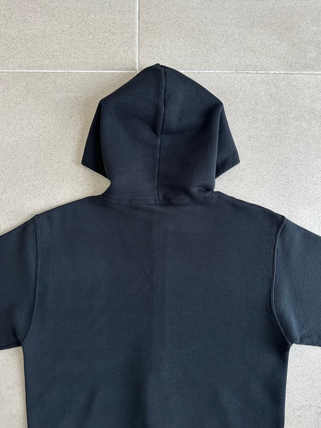 90s 빈티지 러셀 후드집업 블랙 M USA 상품이미지5