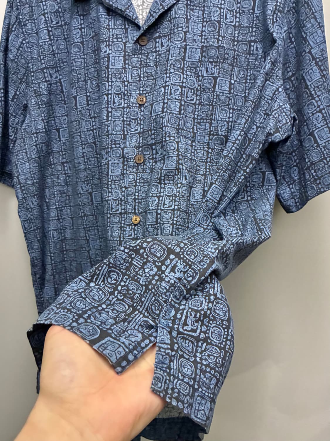 (XL/110)L.L.Bean 엘엘빈 트라이벌 포켓 하와이안 오픈카라 반 상품이미지6