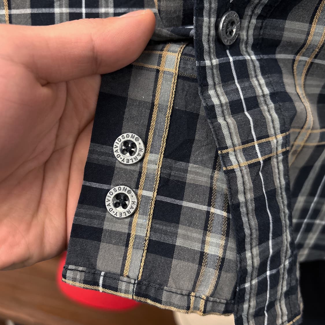 할리데이비슨 110th 엠브로이드 멀티 타탄체크 워크셔츠 N1182 상품이미지6