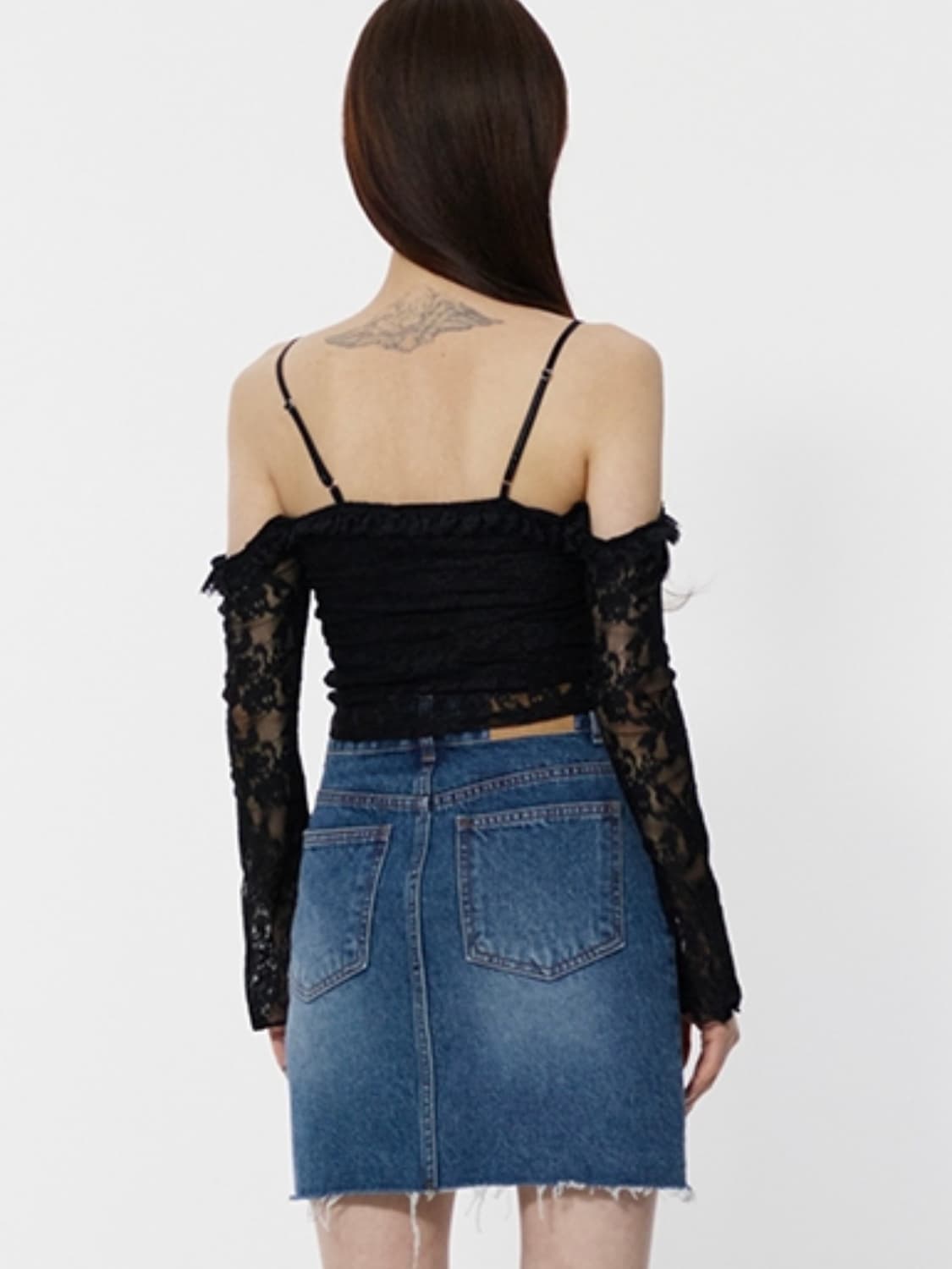 큐리티 C lace off-shoulder blouse 상품이미지3