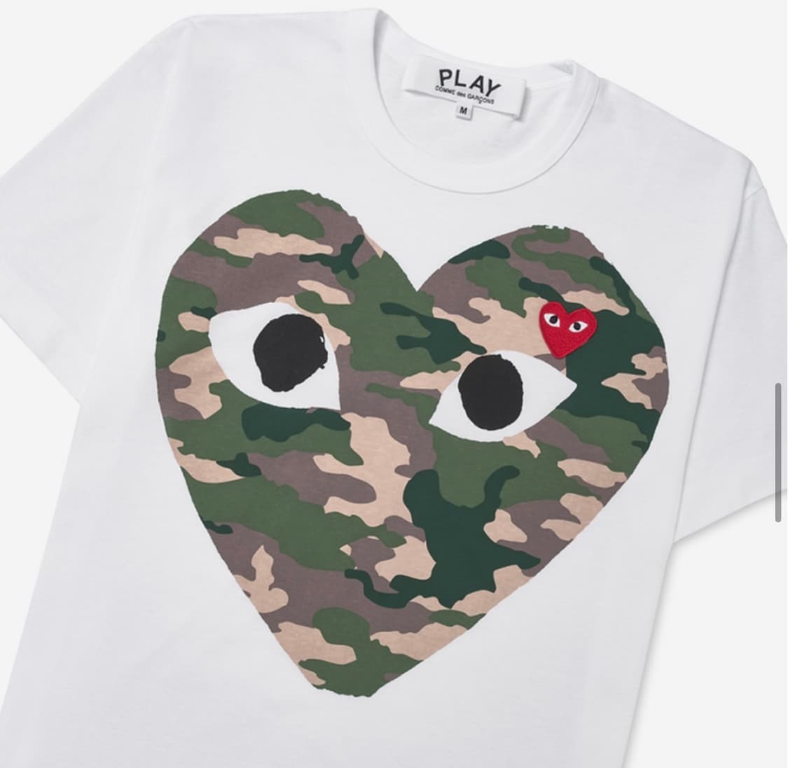 플레이 꼼데가르송 카모플라주 하트 티셔츠 상품이미지2