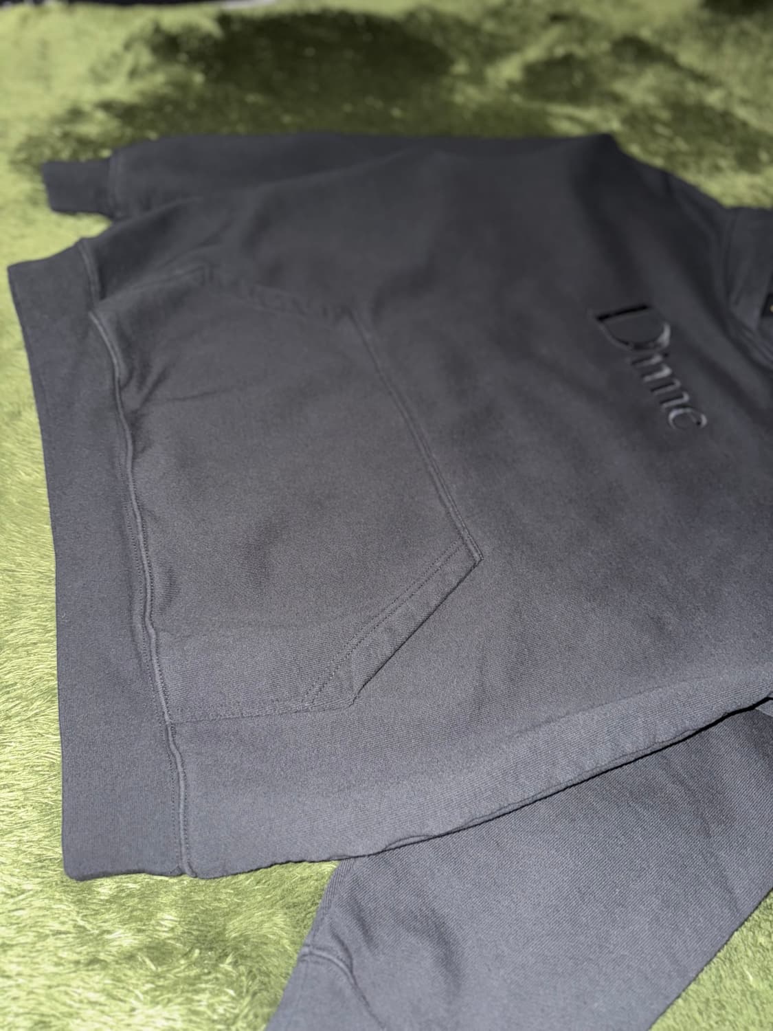 [XL] DIME 다임 엠브로더리 로고 루즈 핏 후디 후드티 블랙 상품이미지5