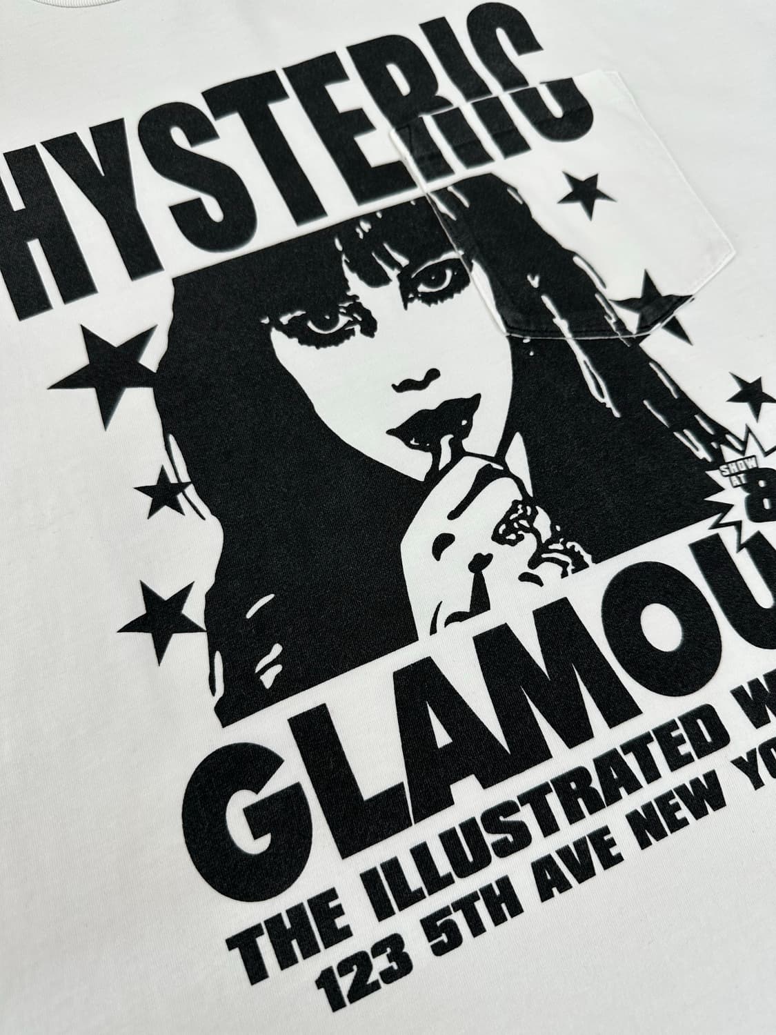 Hysteric Glamour 히스테릭 글래머 우먼 포켓 그래픽 코튼 T 상품이미지5