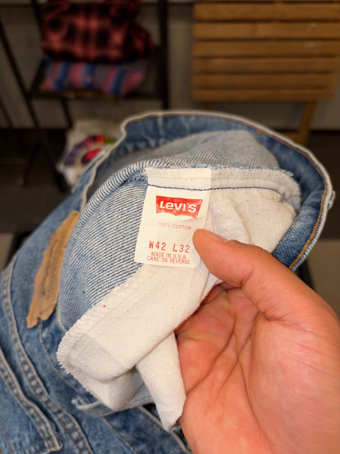 90’s Levi’s 517 USA denim washed pants 상품이미지10