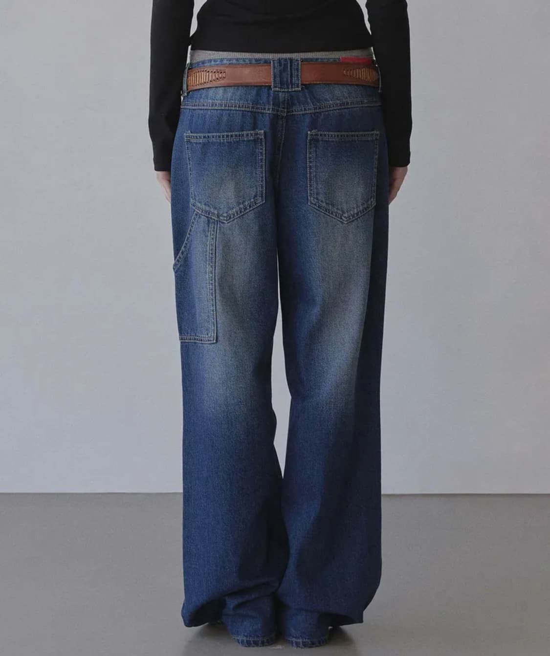 스컬프터 로우라이즈 데님 팬츠 상품이미지3