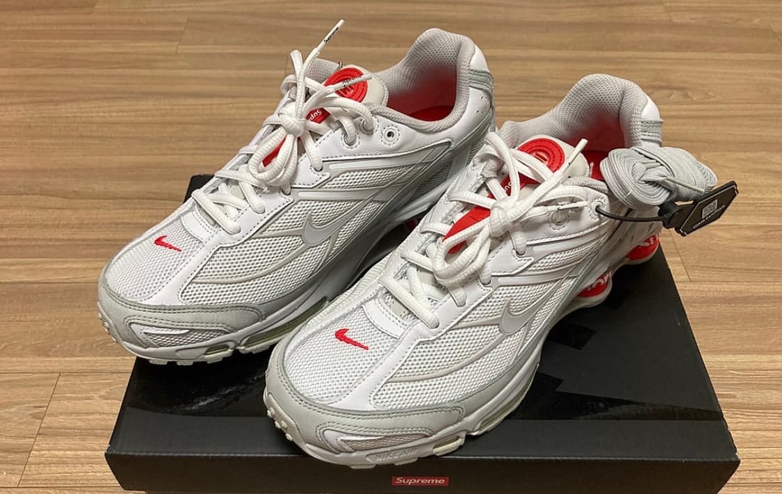 나이키 X 슈프림 샥스 라이드2 sp 화이트 270 새상품 상품이미지1