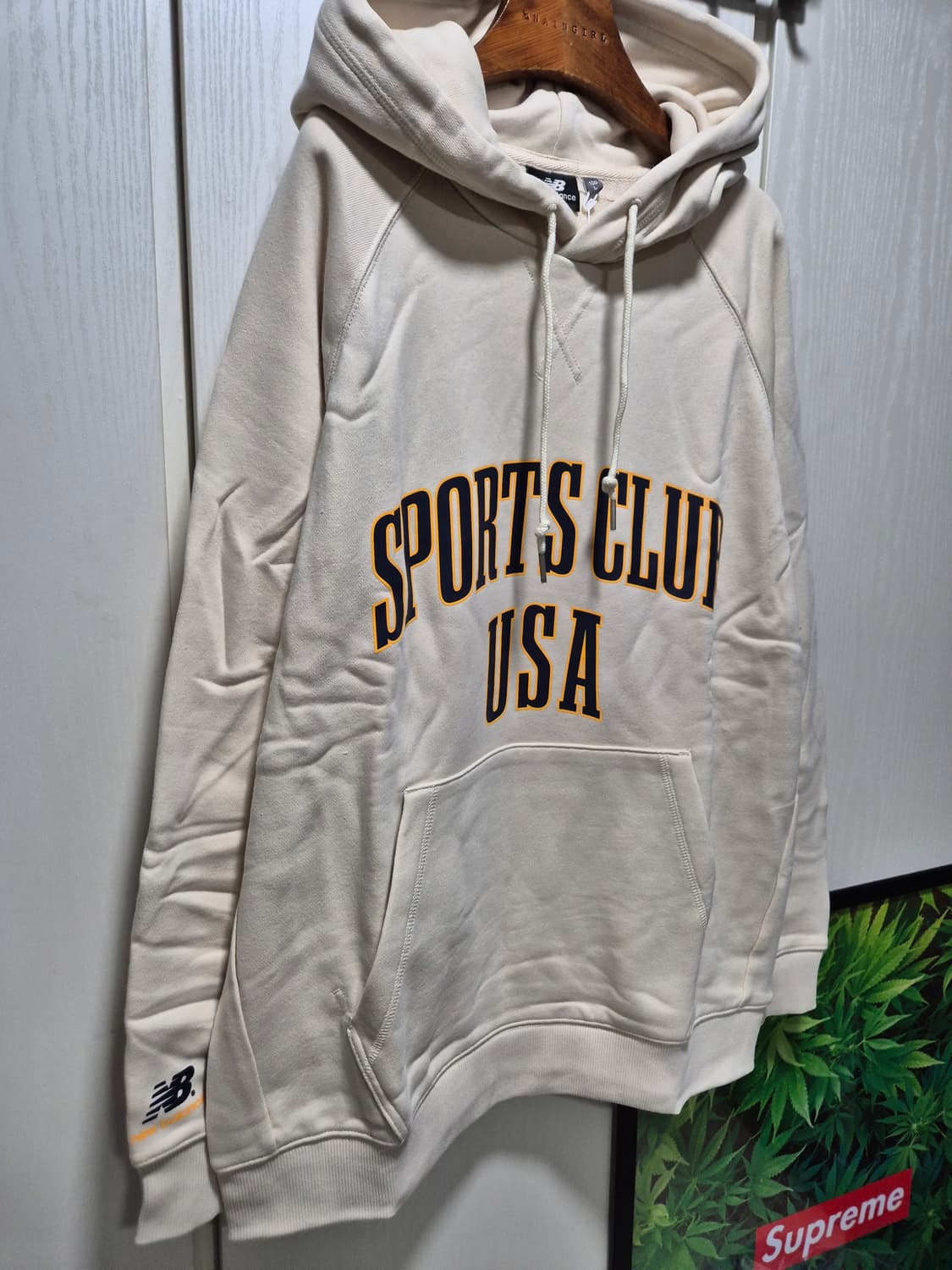 (타임세일)(새상품)뉴발란스 스포츠클럽 후드티 아이보리 상품이미지6