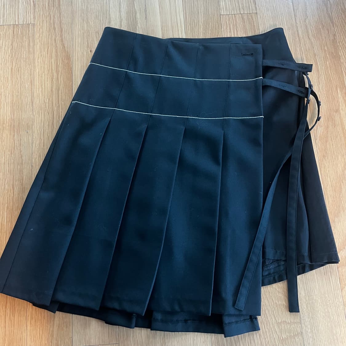 더일마 레이어드 언발 플리츠 스커트 상품이미지1