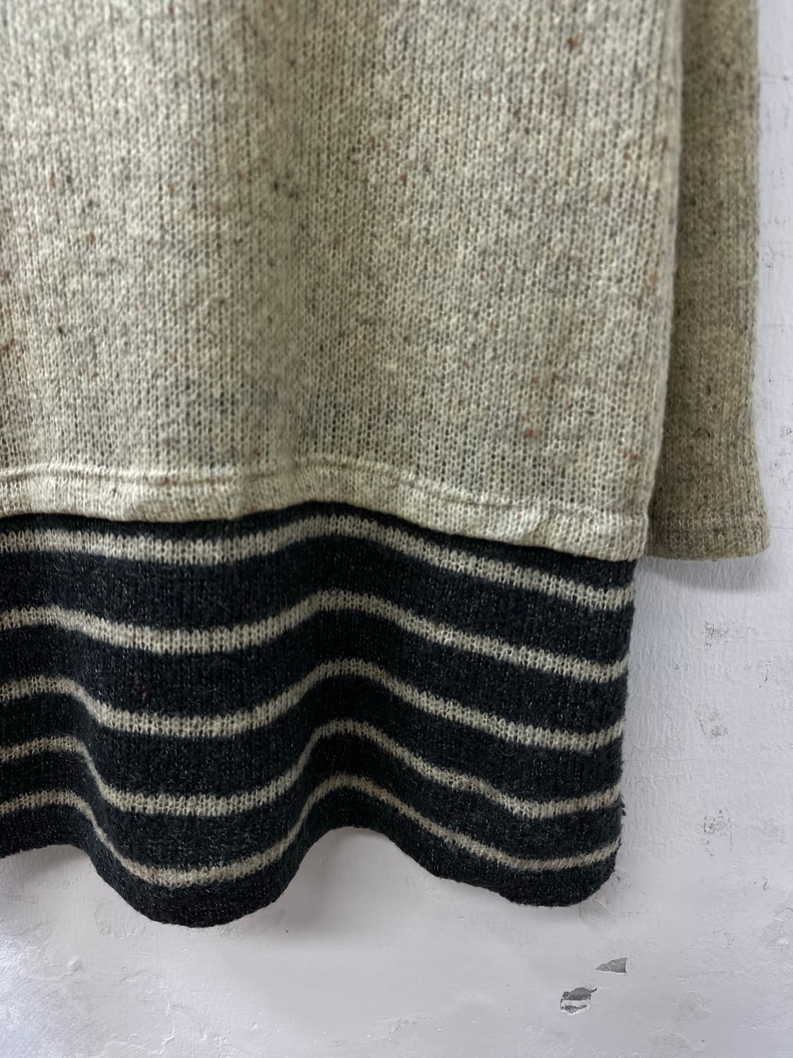 일본빈티지 Self Service 스트라이프 배색 니트 상품이미지3