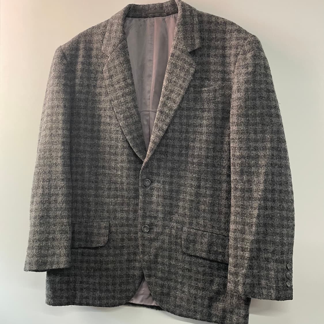 요지 야마모토 체크 울 블레이저 자켓 상품이미지3