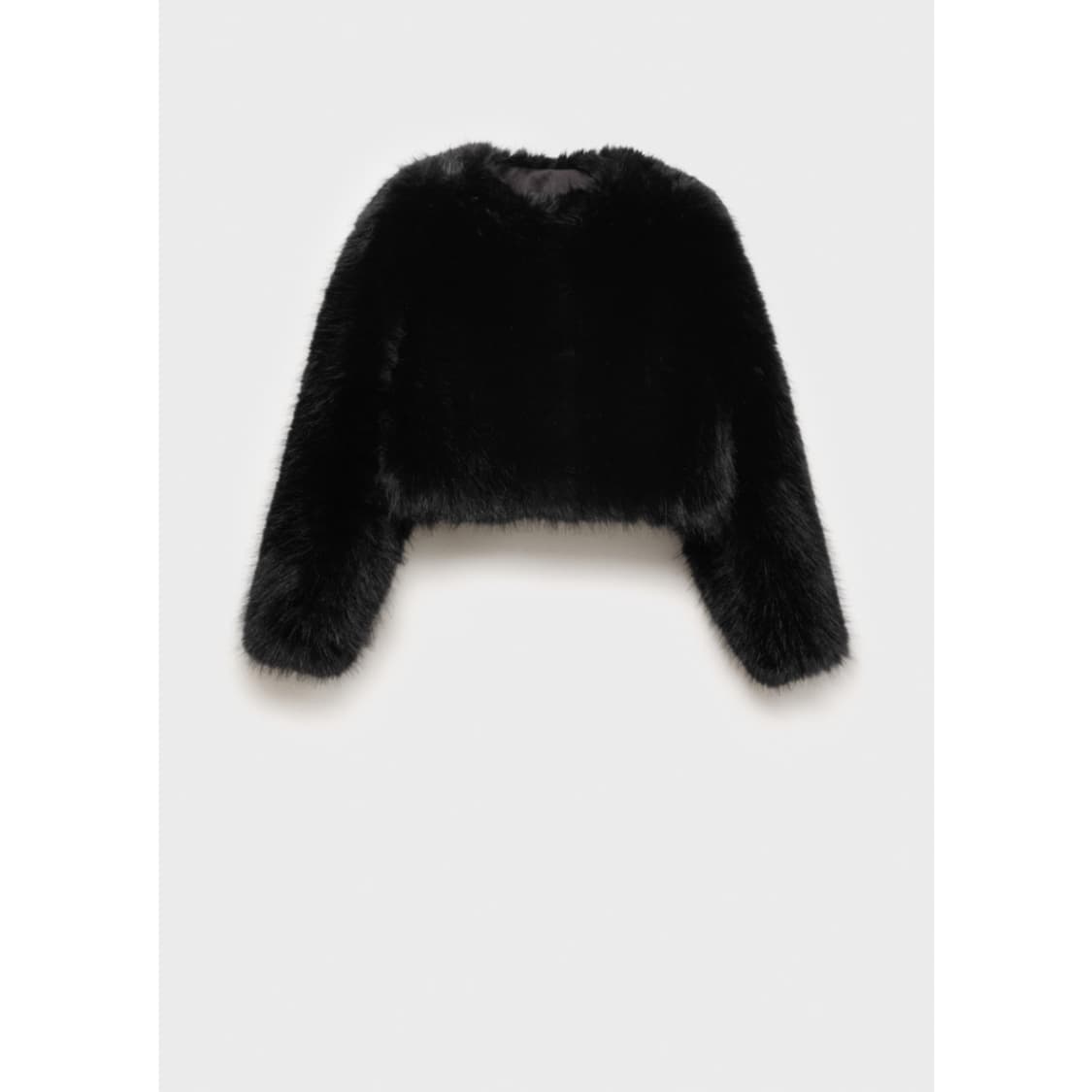 Mango 망고 퍼자켓 블랙 S 상품이미지4