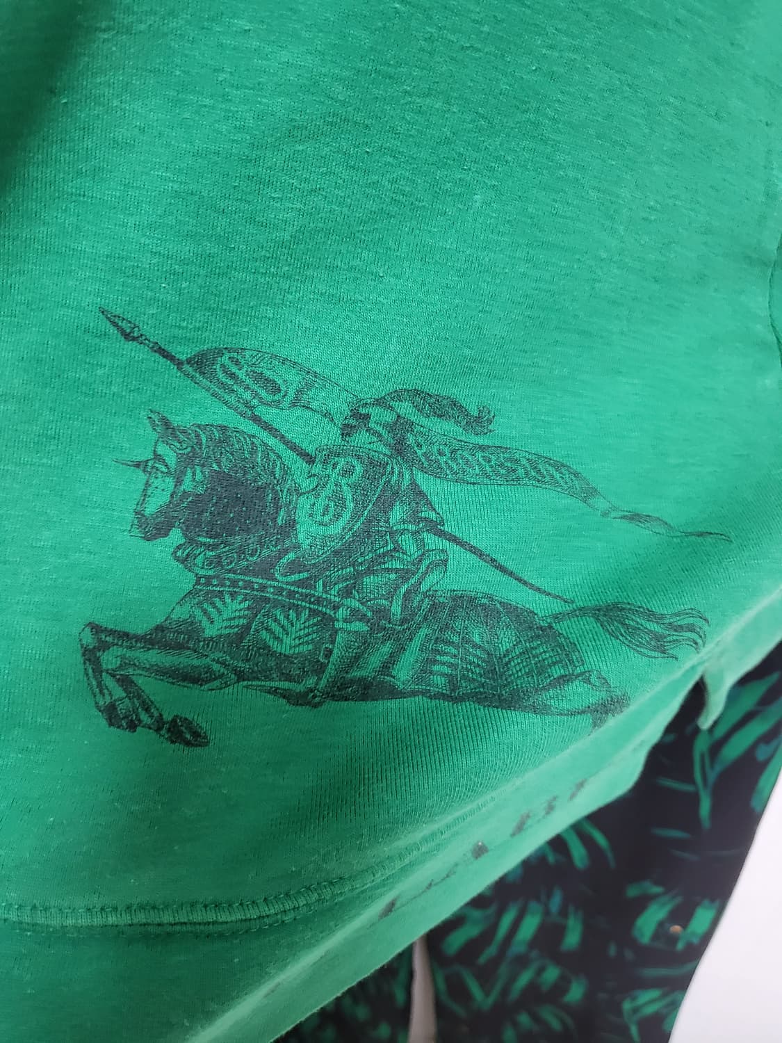 (정품) 버버리 블루라벨 녹색 반팔 티셔츠 38 상품이미지4