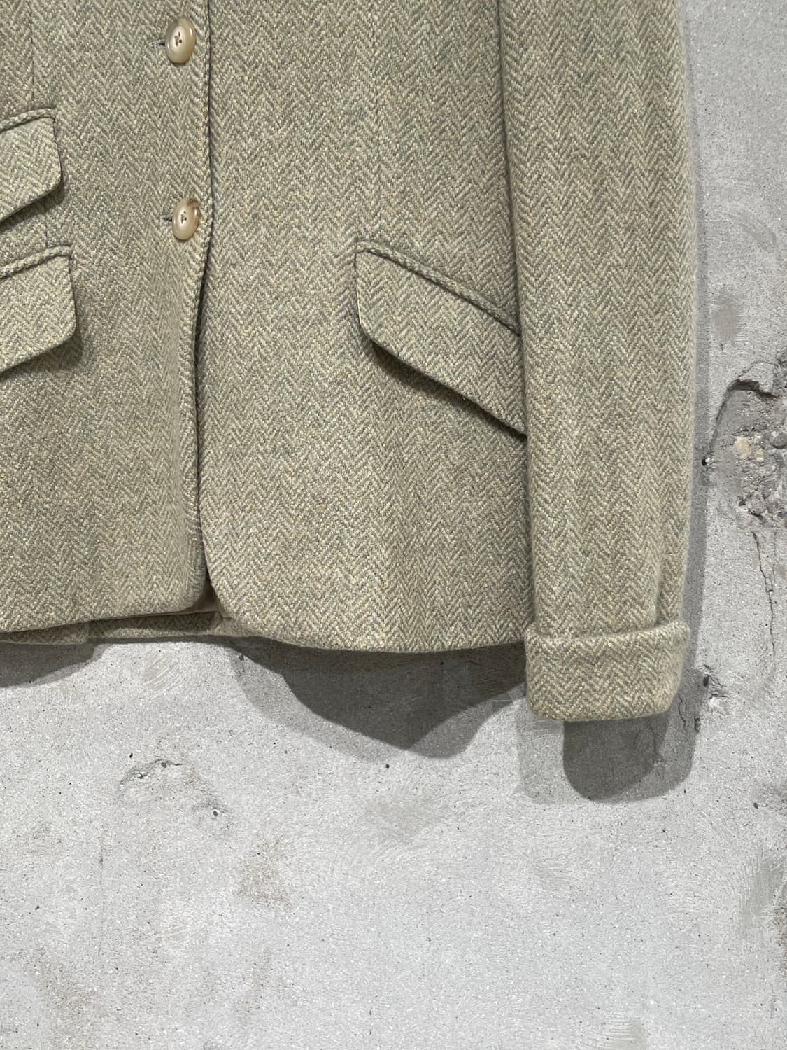  랄프 로렌 티켓 포켓 헤링본 울 자켓 상품이미지5