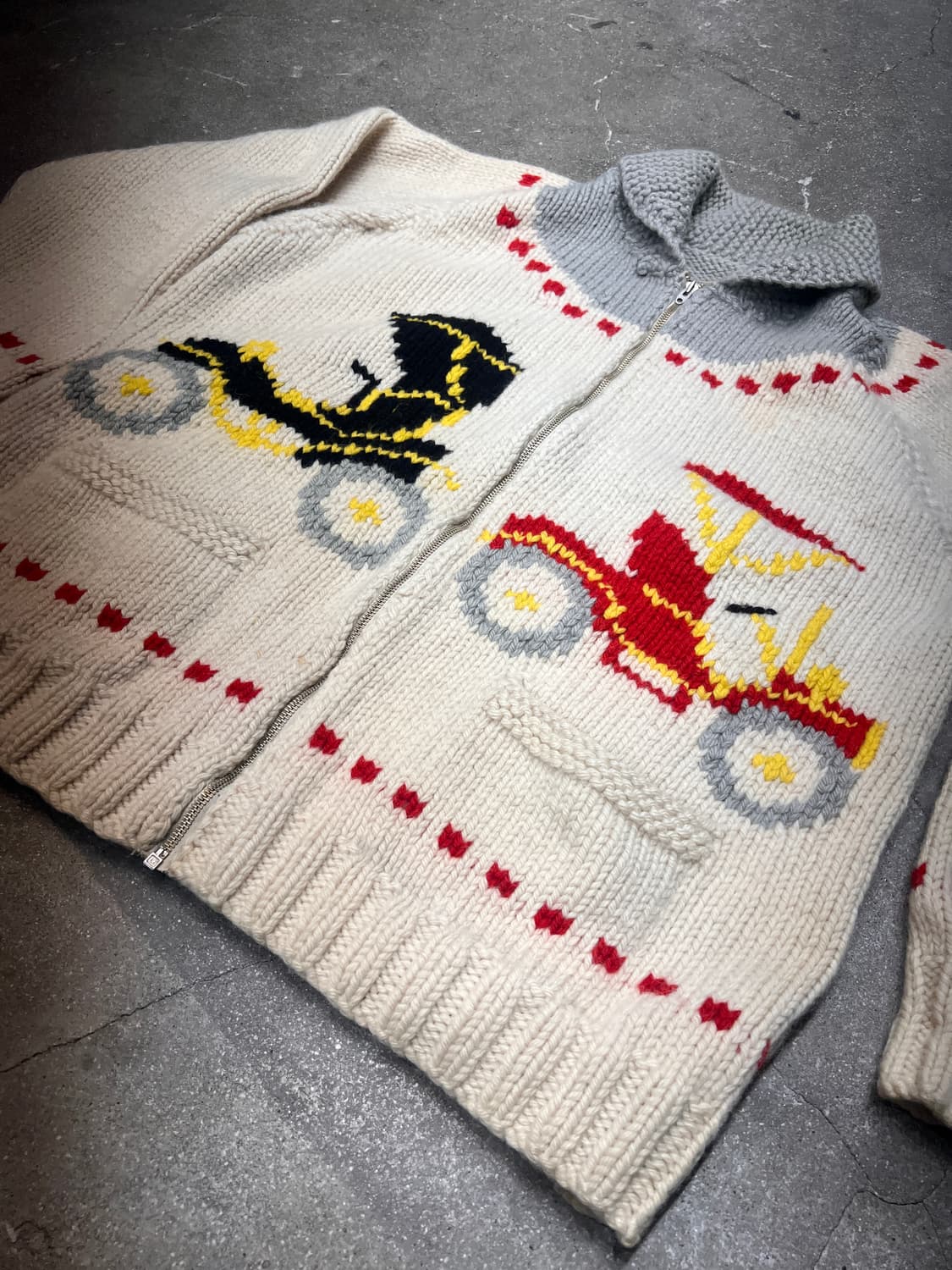 60‘s 코위찬 집업 스웨터  상품이미지2