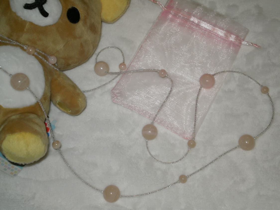 핑크볼 롱 목걸이 페어리 오리엔탈 레테 상품이미지2