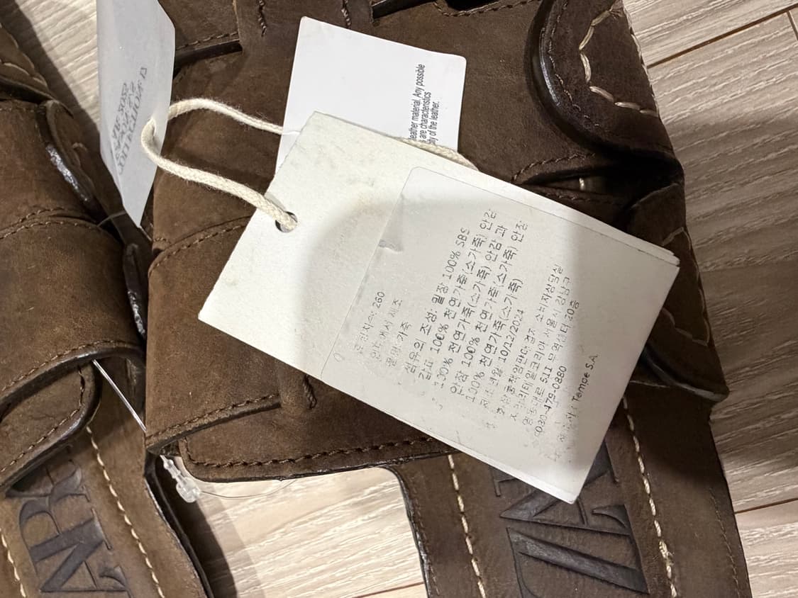 자라 2025SS 레더샌들 스트랩 리미티드 에디션 브라운 상품이미지5