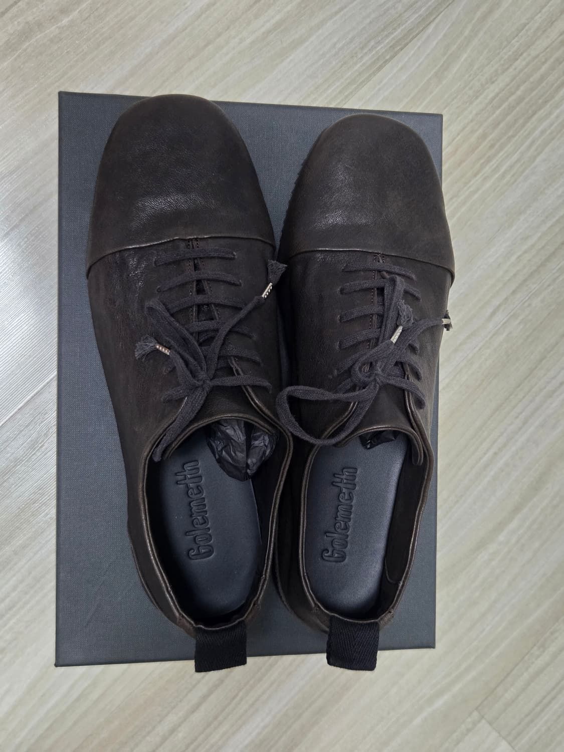 [새상품] 골멧 플랫토 002 말가죽 스니커즈 275 ( 브라운) 판매 상품이미지5