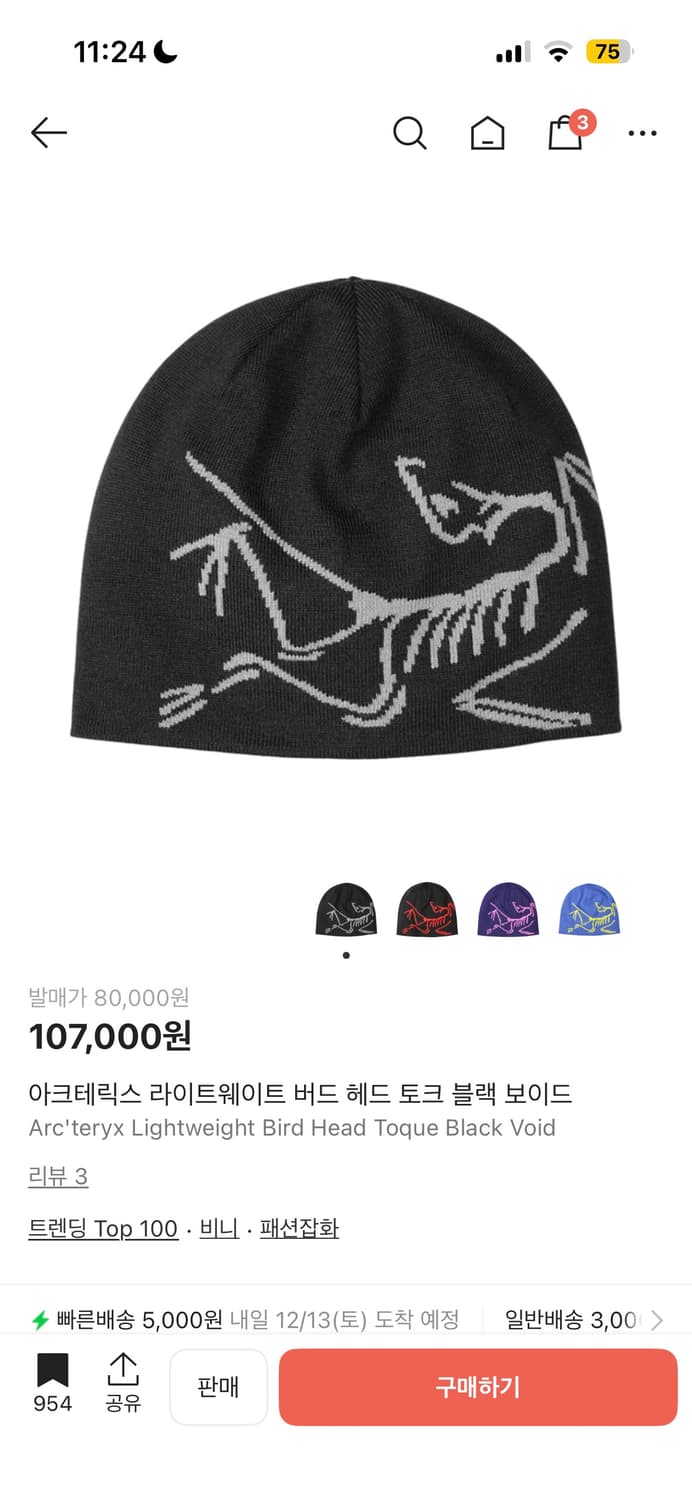 아크테릭스 버드 헤드 토크 비니  상품이미지1