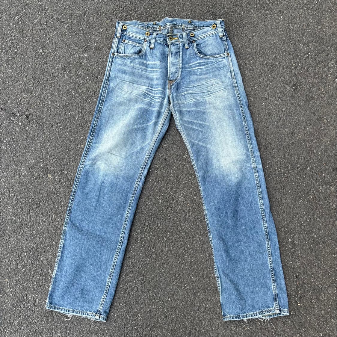 일본 리 유니온 메이드 신치백 서스펜더 워크 팬츠 상품이미지3