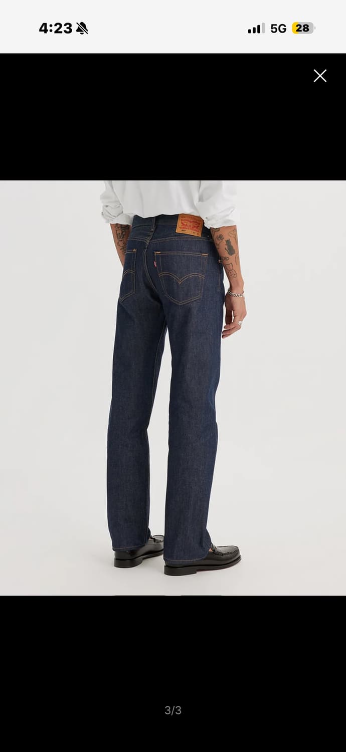 리바이스 오리지널 리지드 501 새상품 상품이미지3