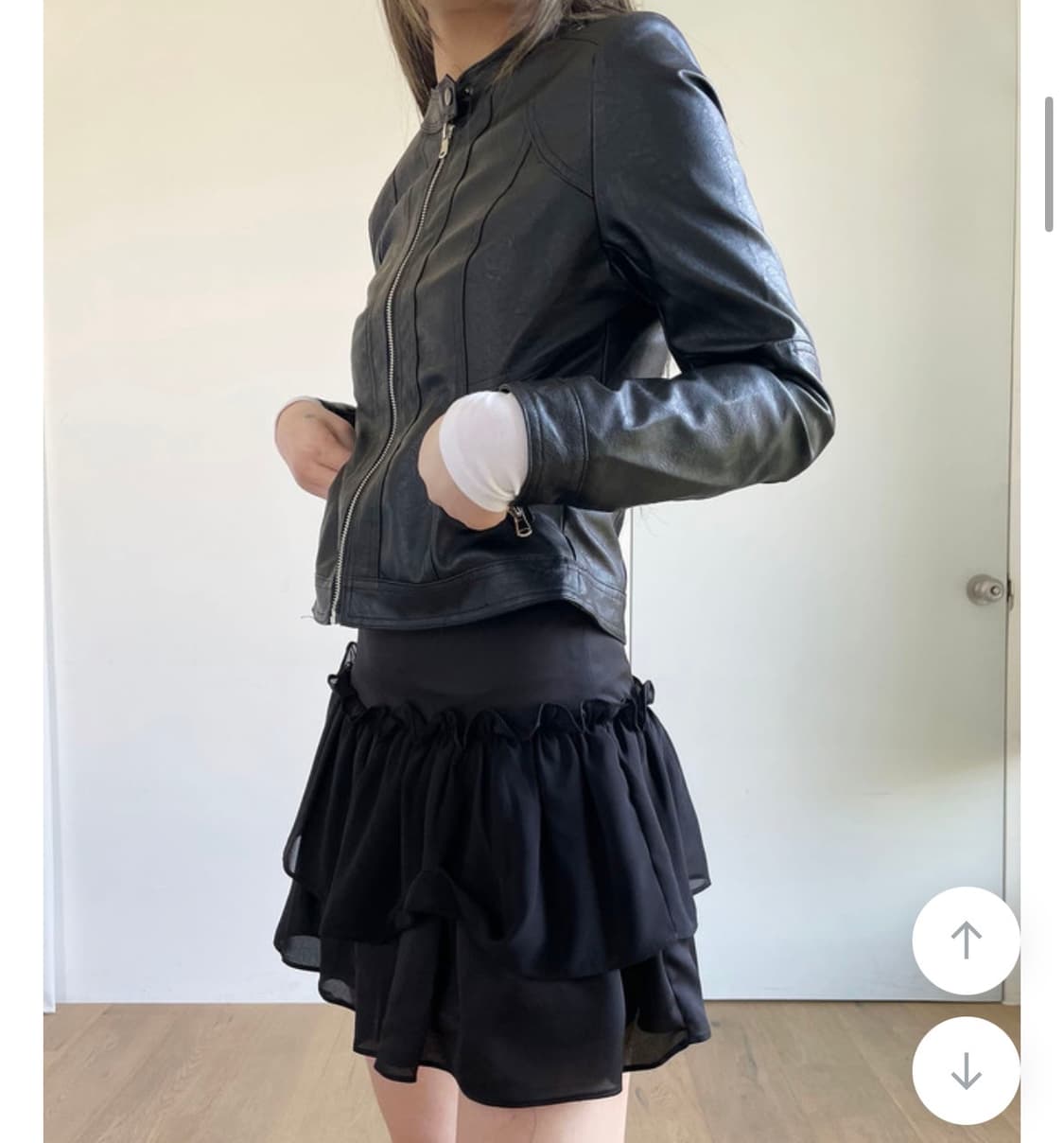 이너뮤트 슬림 레더 자켓 S 새상품 상품이미지3