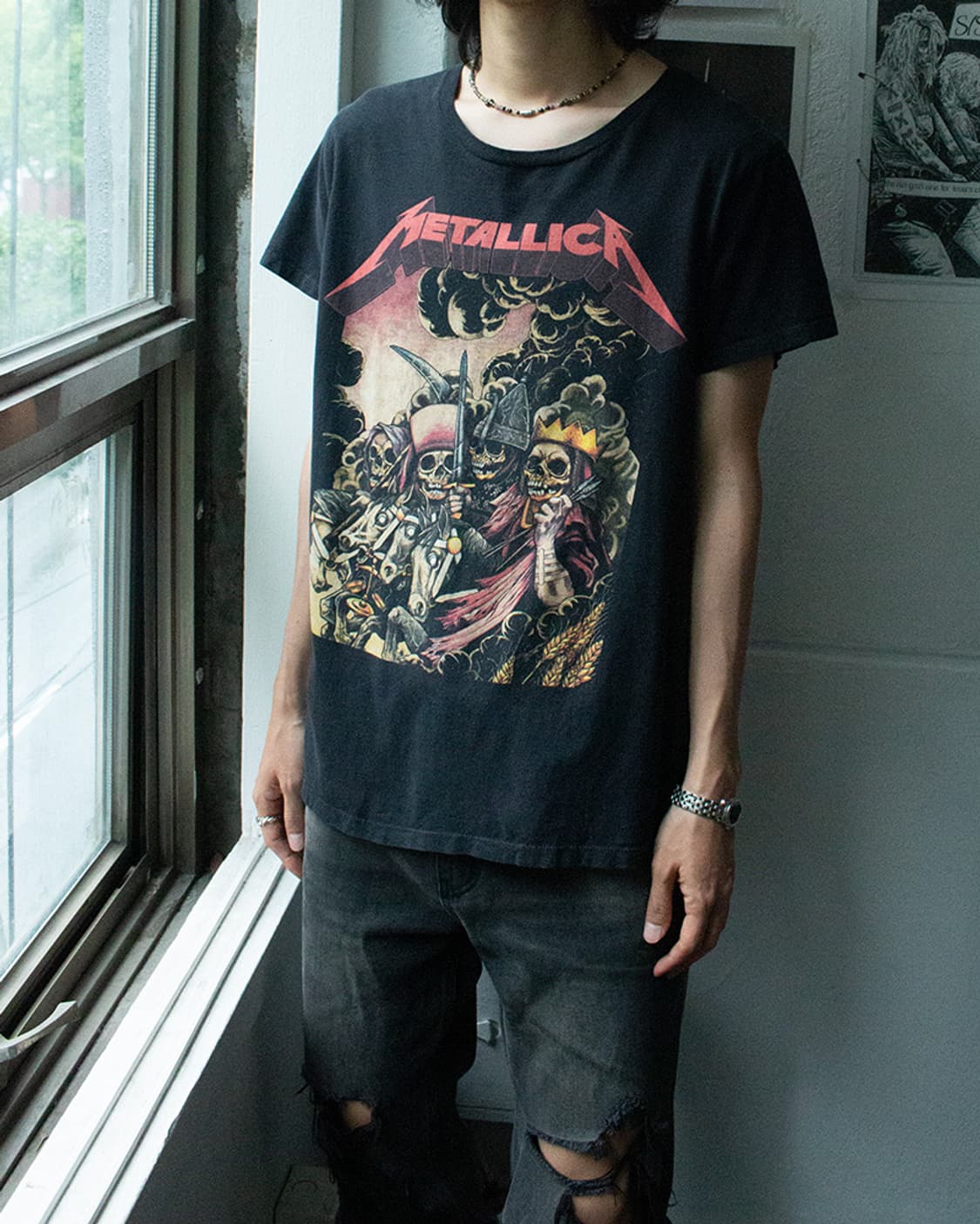 블랙 메탈리카 그래픽 티셔츠 상품이미지1