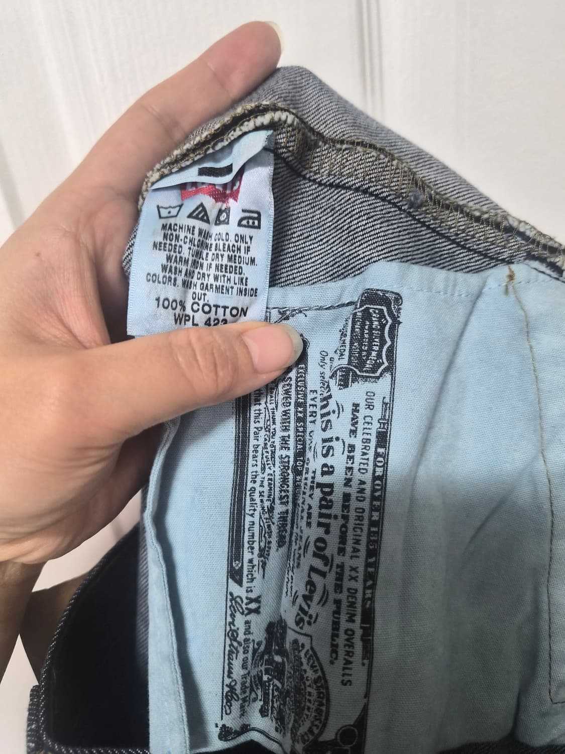 리바이스 501청바지 데님 진청 상품이미지4