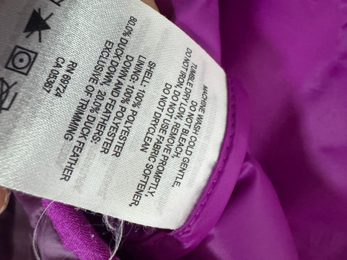 컬럼비아 덕 다운 퍼플 경량 패딩 자켓 M 남녀공용 상품이미지4