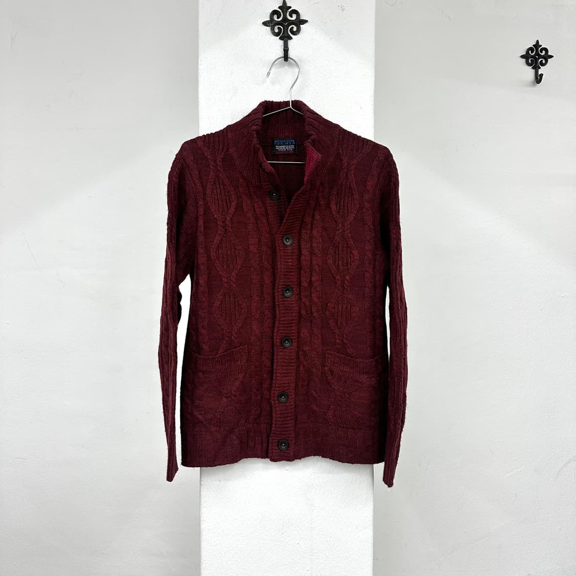 Nicole club burgundy cardigan 상품이미지3