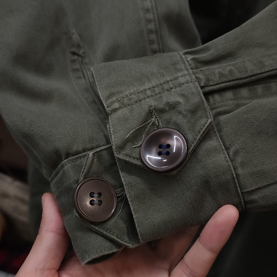 빈티지 프랑스군 m64 밀리터리 모즈파카 올리브 그린 페이딩 120C 상품이미지6