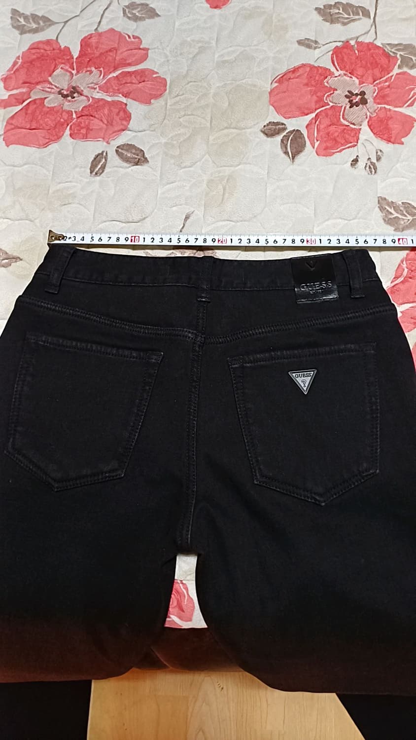 게스 기모 스판블랙진 28인치 기장104 상품이미지5