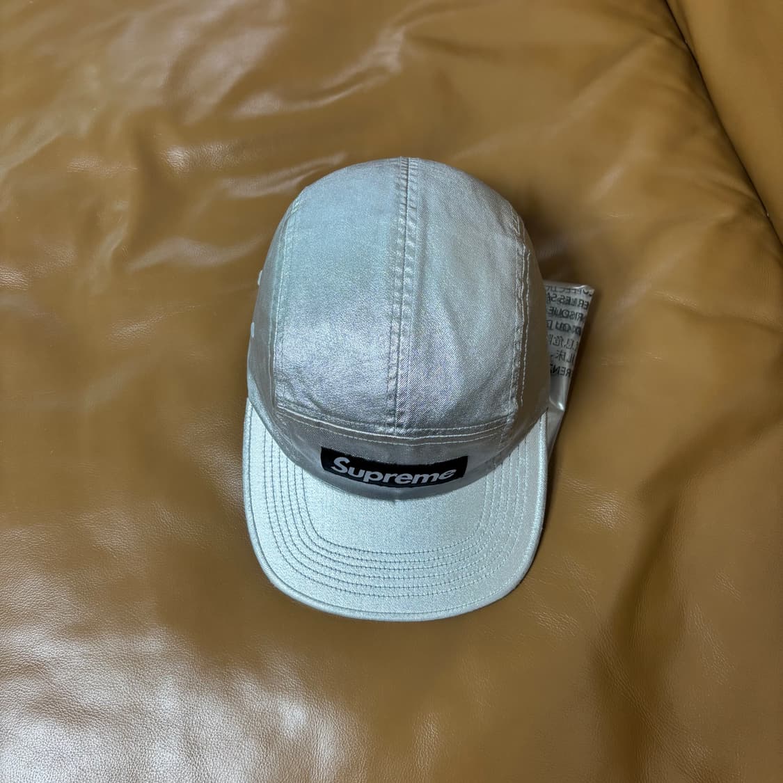Supreme 슈프림 실버 캠프캡 모자 (Washed Silver) 상품이미지5