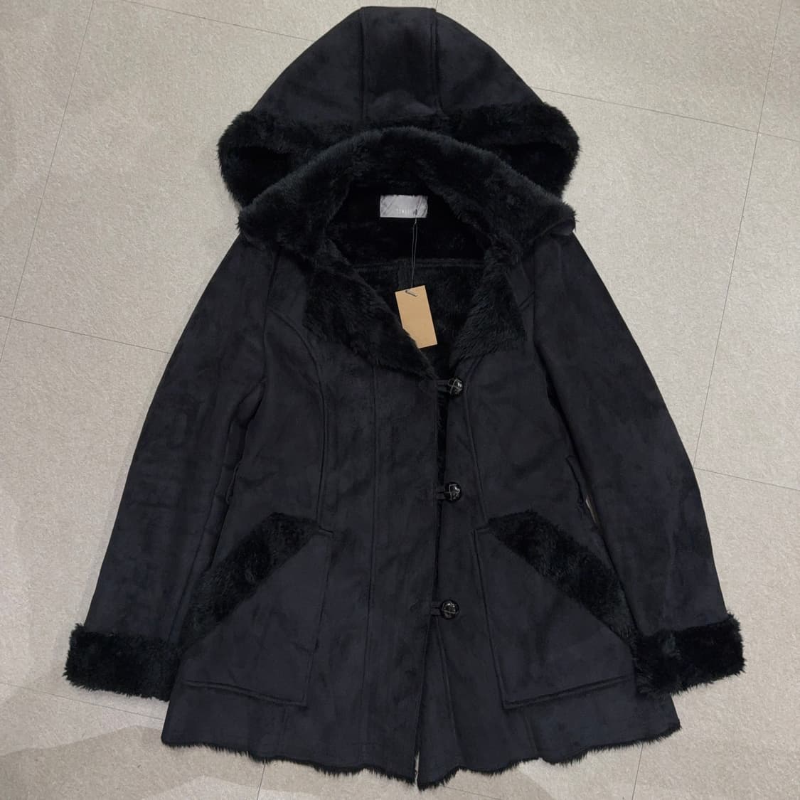 여성 폴리 스웨이드 무스탕 자켓 상품이미지1