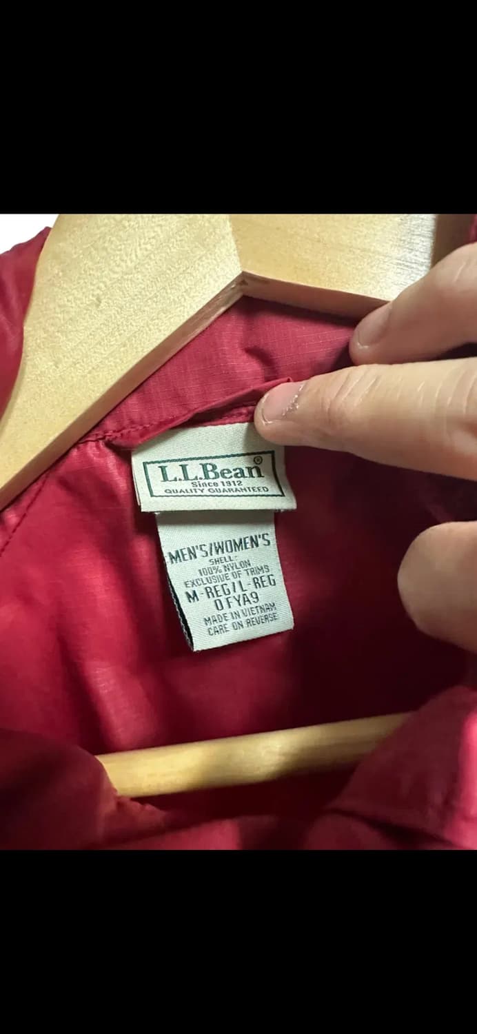 L.L.Bean(엘엘빈) 윈드브레이커 자켓 바람막이  레드 상품이미지5