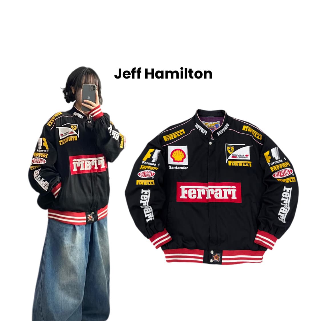제프해밀턴 90s OG 페라리 F1 레이싱 자켓 상품이미지1