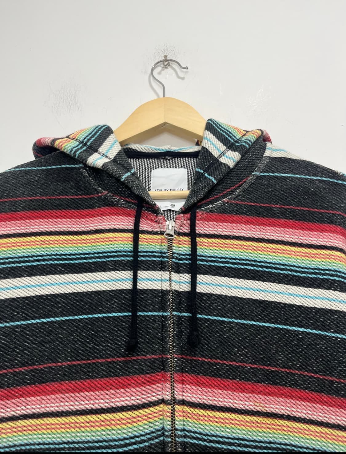 무지개 스트라이프 에스닉 히피 빈티지 후드집업 / 코이세이오 상품이미지4