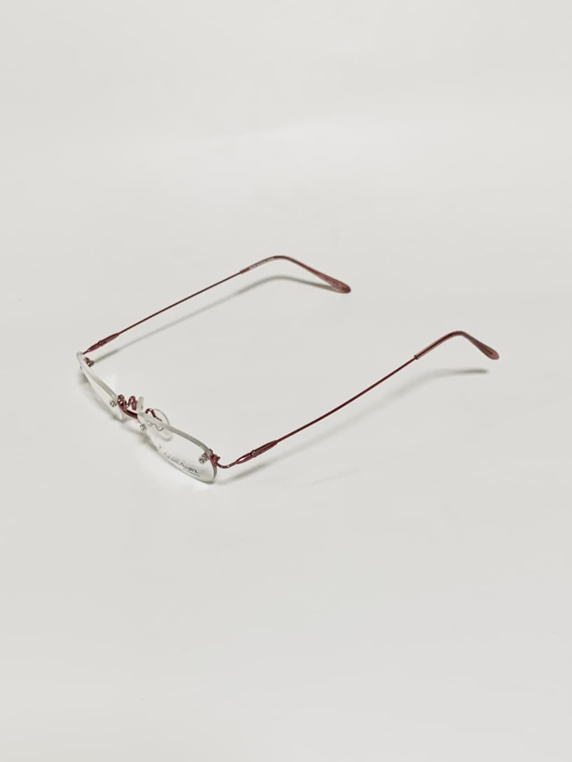 데드스탁  핑크 템플 경량 오벌무테 안경 1483 상품이미지3